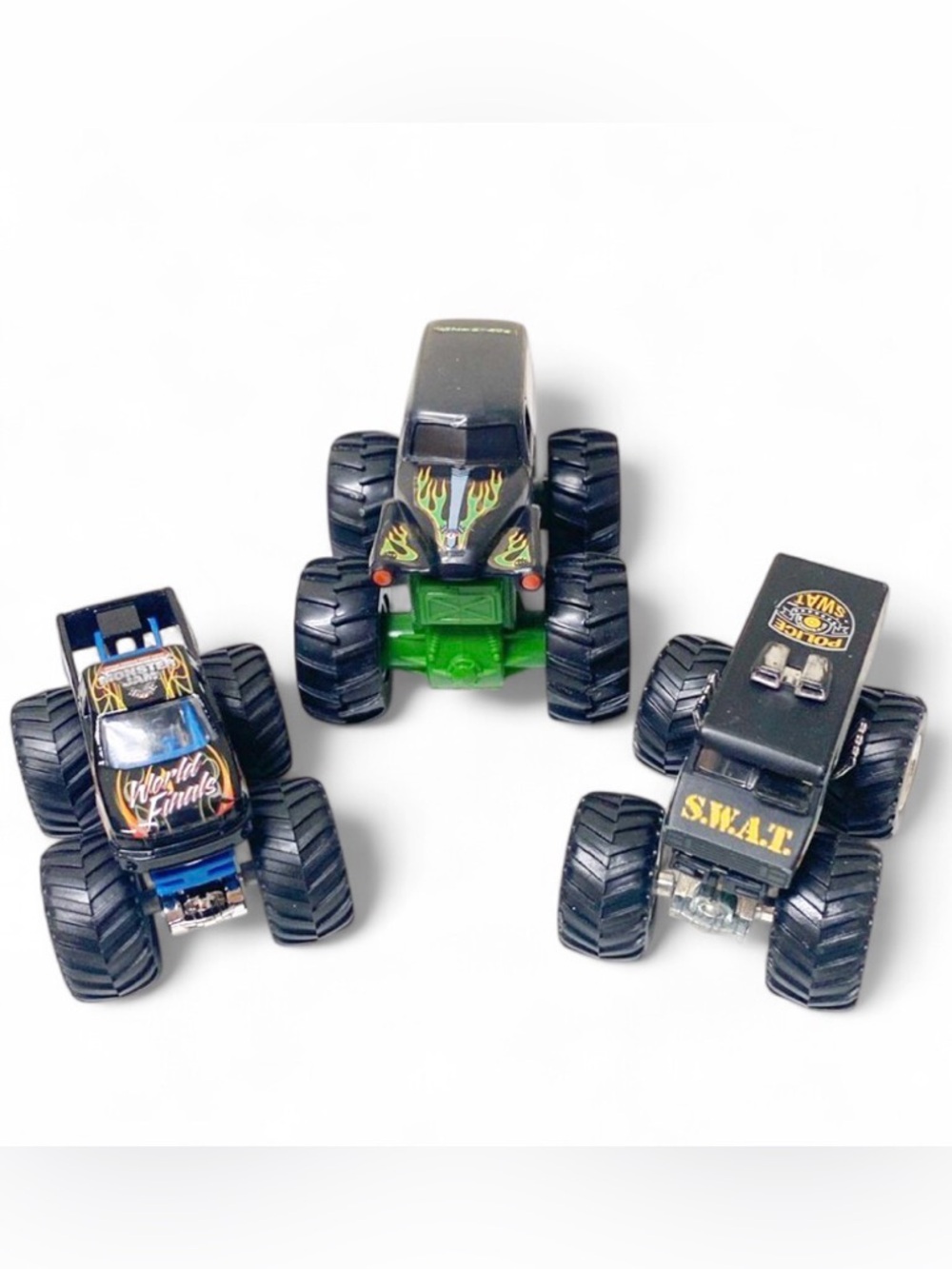 Mattel Monster Jam Truck Set 3pc SWAT Police World Finals Toy Cars